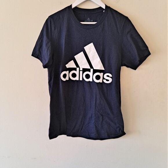 Adidas Navy & White Active / Athletic Logo Tee Shirt - Size S - Picture 4 of 8